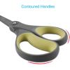 imageLIVINGO 8quot 2 Pack Scissors Titanium Coated Sharp Stainless Steel Nonstick Scissors All Purpose Comfort Grip Handles Shears for Office Home Supplies Crafting DIY Cutting Tape Adhesive General Use2 Pack 8 GreenYellow