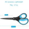 imageLIVINGO 8quot 2 Pack Scissors Titanium Coated Sharp Stainless Steel Nonstick Scissors All Purpose Comfort Grip Handles Shears for Office Home Supplies Crafting DIY Cutting Tape Adhesive General Use2 Pack 8 BlueBlack