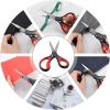 imageLIVINGO 8quot 2 Pack Scissors Titanium Coated Sharp Stainless Steel Nonstick Scissors All Purpose Comfort Grip Handles Shears for Office Home Supplies Crafting DIY Cutting Tape Adhesive General Use2 Pack 8 RedBlack