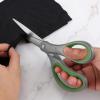 imageLIVINGO 8quot 2 Pack Scissors Titanium Coated Sharp Stainless Steel Nonstick Scissors All Purpose Comfort Grip Handles Shears for Office Home Supplies Crafting DIY Cutting Tape Adhesive General Use2 Pack 8 GreyGreen