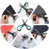 imageLIVINGO 8quot 2 Pack Scissors Titanium Coated Sharp Stainless Steel Nonstick Scissors All Purpose Comfort Grip Handles Shears for Office Home Supplies Crafting DIY Cutting Tape Adhesive General Use2 Pack 8 BlueBlack