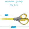 imageLIVINGO 8quot 2 Pack Scissors Titanium Coated Sharp Stainless Steel Nonstick Scissors All Purpose Comfort Grip Handles Shears for Office Home Supplies Crafting DIY Cutting Tape Adhesive General Use2 Pack 8 YellowGrey