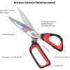 imageLIVINGO Heavy Duty Kitchen Shears  Titanium Coated Hot Forged Sharp Multipurpose Stainless Steel Utility Shears for Household Culinary Food Cutting Chicken Meat Cooking Dishwasher Safe 95 InchC  Kitchen Scissors