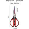 imageLIVINGO Heavy Duty Kitchen Shears  Titanium Coated Hot Forged Sharp Multipurpose Stainless Steel Utility Shears for Household Culinary Food Cutting Chicken Meat Cooking Dishwasher Safe 95 InchD  Kitchen Scissors