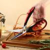 imageLIVINGO Heavy Duty Kitchen Shears  Titanium Coated Hot Forged Sharp Multipurpose Stainless Steel Utility Shears for Household Culinary Food Cutting Chicken Meat Cooking Dishwasher Safe 95 InchF  Poultry Shears