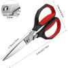 imageLIVINGO Heavy Duty Kitchen Shears  Titanium Coated Hot Forged Sharp Multipurpose Stainless Steel Utility Shears for Household Culinary Food Cutting Chicken Meat Cooking Dishwasher Safe 95 InchB  Kitchen Scissors