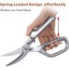 imageLIVINGO Kitchen Forged Shears Heavy Duty Come Apart Ultra Sharp Multifunction Stainless Steel Scissors Bottle Opener Nut Cracker 85 inchB  Poultry Shears