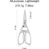imageLIVINGO Kitchen Forged Shears Heavy Duty Come Apart Ultra Sharp Multifunction Stainless Steel Scissors Bottle Opener Nut Cracker 85 inchC  Kitchen Scissors