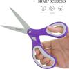 imageLIVINGO Sharp Scissors Bulk  8 Scissors Set Pack of 36 Comfort Grip Shears All Purpose Cutting Paper Fabric Sewing for Home Office Middle High School Teacher Student Classroom Crafts Supplies24 PCS