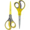 imageLIVINGO 8quot 2 Pack Scissors Titanium Coated Sharp Stainless Steel Nonstick Scissors All Purpose Comfort Grip Handles Shears for Office Home Supplies Crafting DIY Cutting Tape Adhesive General Use2 Pack 8 YellowGrey