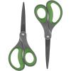 imageLIVINGO 8quot 2 Pack Scissors Titanium Coated Sharp Stainless Steel Nonstick Scissors All Purpose Comfort Grip Handles Shears for Office Home Supplies Crafting DIY Cutting Tape Adhesive General Use2 Pack 8 GreyGreen