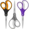 imageLIVINGO Sharp Scissors Bulk  8 Scissors Set Pack of 36 Comfort Grip Shears All Purpose Cutting Paper Fabric Sewing for Home Office Middle High School Teacher Student Classroom Crafts Supplies3 PCSTG6