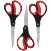 imageLIVINGO Sharp Scissors Bulk  8 Scissors Set Pack of 36 Comfort Grip Shears All Purpose Cutting Paper Fabric Sewing for Home Office Middle High School Teacher Student Classroom Crafts Supplies3 PCSTG3