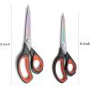 imageLIVINGO 2 Pack Premium Tailor Scissors Heavy Duty MultiPurpose Titanium Coating Forged Stainless Steel Sewing Fabric Leather Dressmaking Comfort Grip Shears Professional Crafting 85 ampamp 95INCHBlack  Red