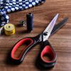 imageLIVINGO 2 Pack Premium Tailor Scissors Heavy Duty MultiPurpose Titanium Coating Forged Stainless Steel Sewing Fabric Leather Dressmaking Comfort Grip Shears Professional Crafting 85 ampamp 95INCHBlack  Red