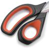 imageLIVINGO 2 Pack Premium Tailor Scissors Heavy Duty MultiPurpose Titanium Coating Forged Stainless Steel Sewing Fabric Leather Dressmaking Comfort Grip Shears Professional Crafting 85 ampamp 95INCHBlack  Red