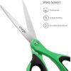 imageLIVINGO 3 Pack Sharp Scissors 85 inch Comfort Grip Scissors All Purpose for Office Stainless Steel Shears for Home Heavy Duty Cutting Fabric Sewing Paper School Crafting DIYPurpleGreenBlack