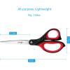 imageLIVINGO 3 Pack Sharp Scissors 85 inch Comfort Grip Scissors All Purpose for Office Stainless Steel Shears for Home Heavy Duty Cutting Fabric Sewing Paper School Crafting DIYBlueRedGrey