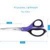 imageLIVINGO 3 Pack Sharp Scissors 85 inch Comfort Grip Scissors All Purpose for Office Stainless Steel Shears for Home Heavy Duty Cutting Fabric Sewing Paper School Crafting DIYPurpleGreenBlack