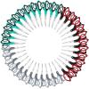 imageLIVINGO 3 Pack Sharp Scissors 85 inch Comfort Grip Scissors All Purpose for Office Stainless Steel Shears for Home Heavy Duty Cutting Fabric Sewing Paper School Crafting DIYBlueRedGrey