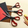 imageLIVINGO 3 Pack Titanium Scissors All Purpose  Non Stick Stainless Steel Sharp Scissors Set Heavy Duty for Office School Sewing Crafting Cutting Fabric Paper Comfortable Grip 5 7 ampamp 8