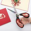 imageLIVINGO 45 Small Sharp Embroidery Scissors Precise Detail Pointed Tip Stainless Steel Shears for Cutting Fabric Needlework Thread Yarn Craft Sewing Scrapbook Paper 2 Pack RedBlackSewing Scissors Set