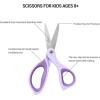 imageLIVINGO 6 Kids Scissors for School  Pointed Tip Student Scissors for Children Comfortable Grip Craft Cutting Paper Ages 811