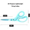 imageLIVINGO 8 Inches Scissors for Office  Sharp Heavy Duty Shears All Purpose for Sewing Crafting Cutting Fabric Paper Stainless Steel Blade Smooth Handle Marble White ColorGreen