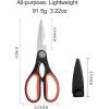 imageLIVINGO 8quot Kitchen Scissors All Purpose  2 Pack Heavy Duty Kitchen Meat Shears Stainless Steel Multifunction Food Scissors for Cooking Cutting Chicken Turkey Bones Poultry Fish and Vegetables