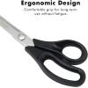 imageLIVINGO 95 Fabric Shears Black Handle Stainless Steel Heavy Duty Sharp Bent Sewing Shears for Sewing Quilting Crafting Cutting Cloth Leather Paper95