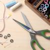 imageLIVINGO 95 Sharp Fabric Scissors All Purpose Heavy Duty Titanium Coated Premium Forged Stainless Steel Tailor Dressmaking Sewing Shears Comfort for Cutting Leather Crafting Home Office Use BlackGray  Green