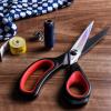 imageLIVINGO 95 Sharp Fabric Scissors All Purpose Heavy Duty Titanium Coated Premium Forged Stainless Steel Tailor Dressmaking Sewing Shears Comfort for Cutting Leather Crafting Home Office Use BlackBlackRed