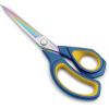 imageLIVINGO 95 Sharp Fabric Scissors All Purpose Heavy Duty Titanium Coated Premium Forged Stainless Steel Tailor Dressmaking Sewing Shears Comfort for Cutting Leather Crafting Home Office Use BlackNavy BlueYellow