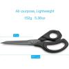 imageLIVINGO 95 Sharp Fabric Scissors All Purpose Heavy Duty Titanium Coated Premium Forged Stainless Steel Tailor Dressmaking Sewing Shears Comfort for Cutting Leather Crafting Home Office Use BlackLight BlackBlack