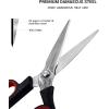 imageLIVINGO Damascus Steel Scissors Heavy Duty  10 Inch Forged Steel Sharp Shears All Purpose with Holster for Sewing Crafting Cutting Leather Fabric Cardboard Rope Industrial Home Office