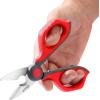 imageLIVINGO Electrician Scissors 6 Inch Sharp Heavy Duty Wire Shears  Stainless Steel Serrated Notch Blade with Belt Clip Stripper Fiber Optic Crimping Aluminium Copper Soft Cable Line