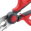 imageLIVINGO Electrician Scissors 6 Inch Sharp Heavy Duty Wire Shears  Stainless Steel Serrated Notch Blade with Belt Clip Stripper Fiber Optic Crimping Aluminium Copper Soft Cable Line