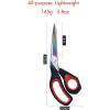imageLIVINGO Fabric Scissors Heavy Duty  95 Inches Professional Titanium Coated Forged Stainless Steel Sharp Bent Shears for Sewing Crafting Cutting Cloth Felt Leather Paper