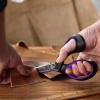imageLIVINGO Industrial Scissors Heavy Duty 9quot Professional Multipurpose Shears Sharp Stainless Steel  Forged Titanium Coated Scissors for Fabric Sewing Carpet Craft Workshop Outdoor Home OfficePurple
