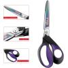 imageLIVINGO Industrial Scissors Heavy Duty 9quot Professional Multipurpose Shears Sharp Stainless Steel  Forged Titanium Coated Scissors for Fabric Sewing Carpet Craft Workshop Outdoor Home OfficePurple