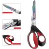 imageLIVINGO Industrial Scissors Heavy Duty 9quot Professional Multipurpose Shears Sharp Stainless Steel  Forged Titanium Coated Scissors for Fabric Sewing Carpet Craft Workshop Outdoor Home OfficeRed