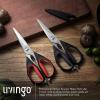 imageLIVINGO Kitchen Scissors 2 Pack 925quot Utility All Purpose Poultry Shears Heavy Duty Dishwasher Safe Come Apart Sharp Stainless Steel Cooking Food Scissors for Cutting Meat Chicken Vegetable FishA  Kitchen Scissors