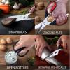 imageLIVINGO Kitchen Scissors 2 Pack 925quot Utility All Purpose Poultry Shears Heavy Duty Dishwasher Safe Come Apart Sharp Stainless Steel Cooking Food Scissors for Cutting Meat Chicken Vegetable FishA  Kitchen Scissors