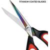 imageLIVINGO Left Handed Fabric Scissors  95 inch Sharp Titanium Coated Stainless Steel Sewing Shears for Crafting Office Dressmaking Cutting Clothes Leather Paper