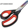 imageLIVINGO Left Handed Fabric Scissors  95 inch Sharp Titanium Coated Stainless Steel Sewing Shears for Crafting Office Dressmaking Cutting Clothes Leather Paper