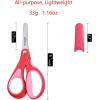 imageLIVINGO Left Handed Kids Scissors Blunt Tip Safety Lefty Toddler Child Scissors for School Craft Cutting Paper  3 Pack 5 inches Comfort Grip Green Rose Pink BlueYellow  Pink  Blue