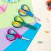 imageLIVINGO Left Handed Kids Scissors Blunt Tip Safety Lefty Toddler Child Scissors for School Craft Cutting Paper  3 Pack 5 inches Comfort Grip Green Rose Pink BlueBlue  Green Rose Pink