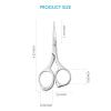imageLIVINGO Nail Scissors  Precision Grooming Sharp Blade Pointed Tip Manicure Cuticle Trimming Fingernails Toenails Stainless Steel