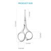 imageLIVINGO Nose Hair Scissors  Precision Stainless Steel Trimming Scissors with Rounded Tips Safe and Easy Grooming for Nose Ear and Facial Hair
