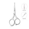 imageLIVINGO Nose Hair Scissors  Precision Stainless Steel Trimming Scissors with Rounded Tips Safe and Easy Grooming for Nose Ear and Facial Hair